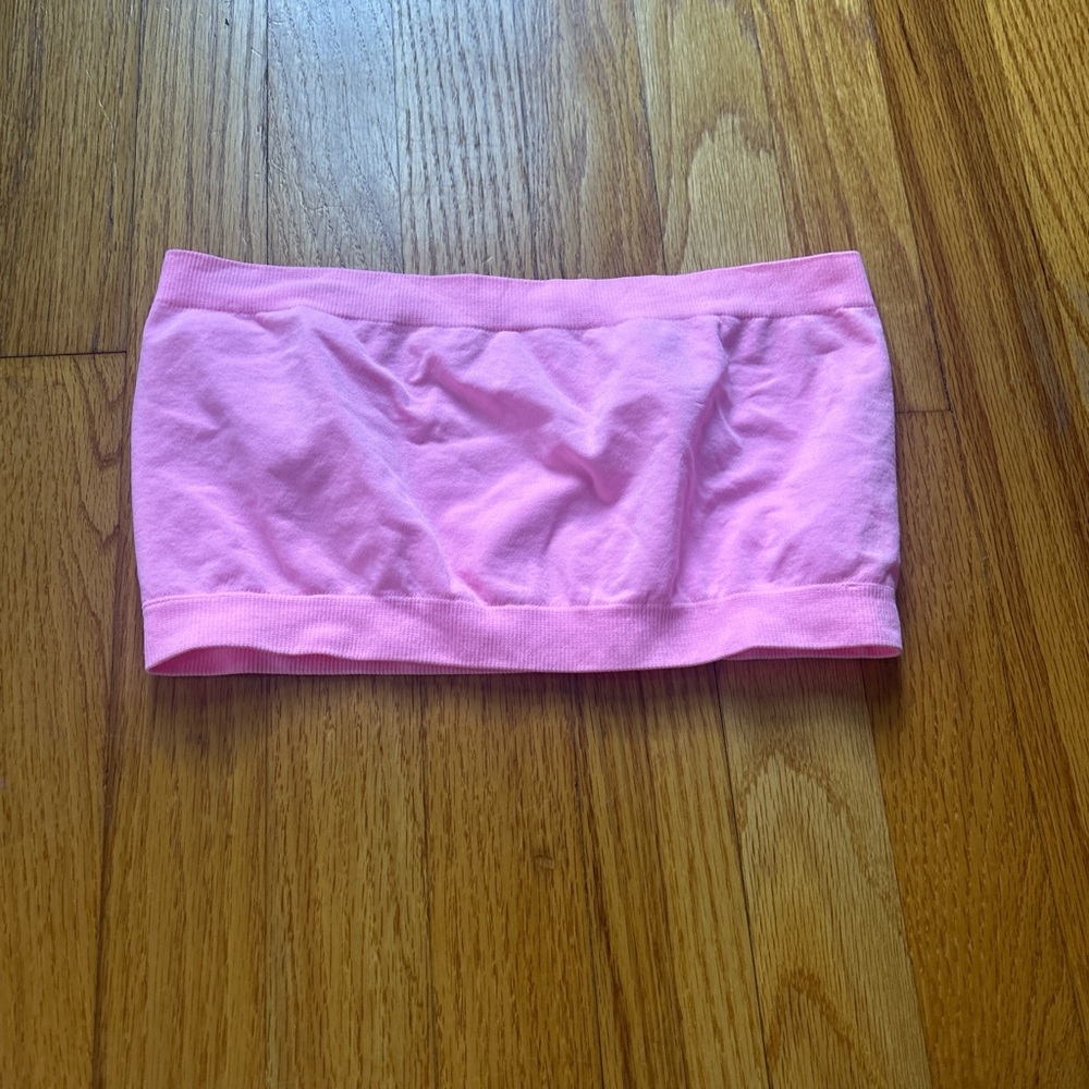 Bright pink bandeau top